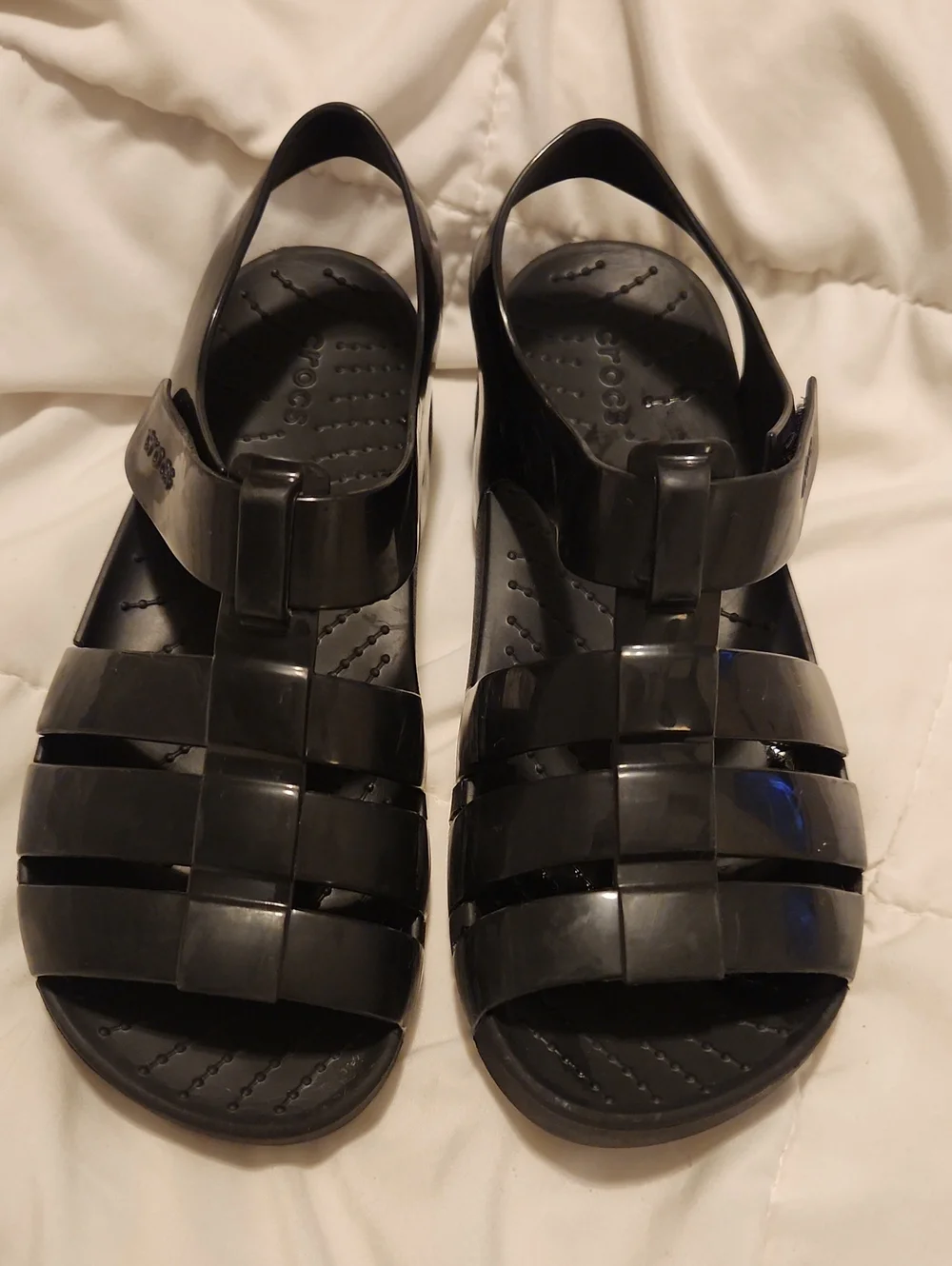Girls SZ 3Y Black Crocs Sandals